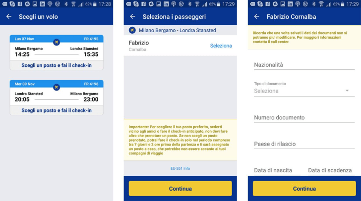 BIGLIETTO RYANAIR SCARICARE