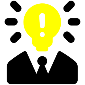 icona omino con idea brillante