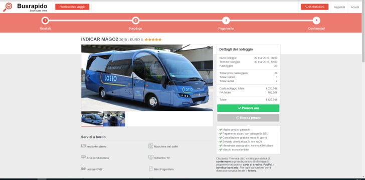 bus rapido dettaglio screen