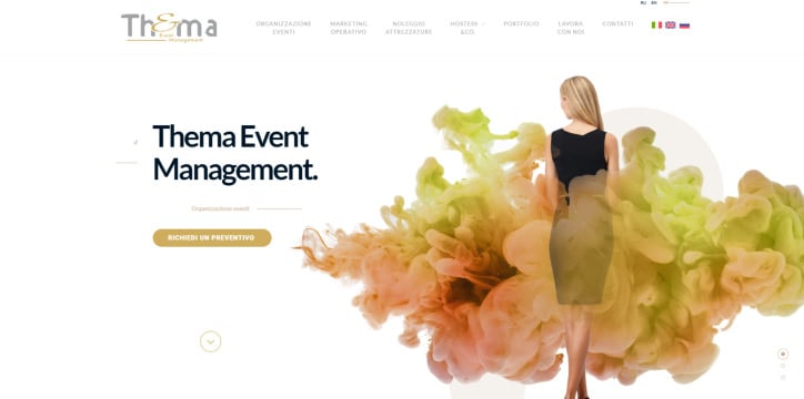 Thema eventi screen Thema eventi screen
