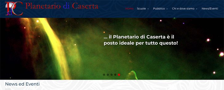homepage planetario di caserta