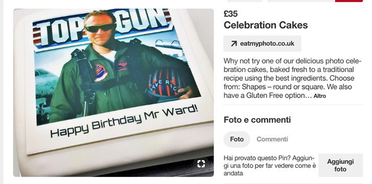 foto topgun torta con foto topgun