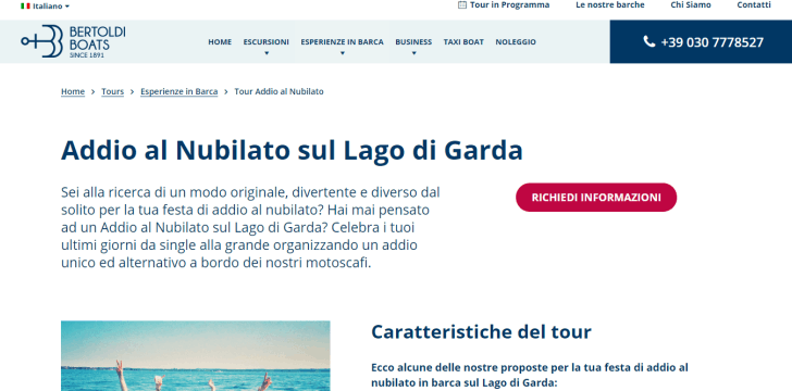Bertoldi boats Home di Bertoldi boats addio al nubilato in barca sul Lago di Garda