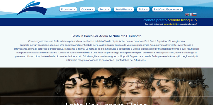 east coas home east coast per addio al nubilato in barca a Rimini