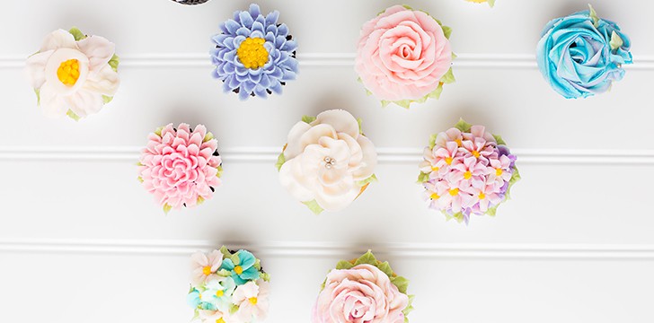 torta cupcakes fiori