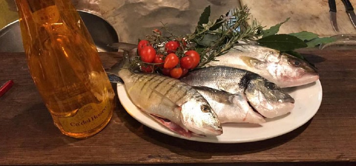 Dedicato a mio padre Piatto a base di pesce del ristorante Dedicato a mio padre