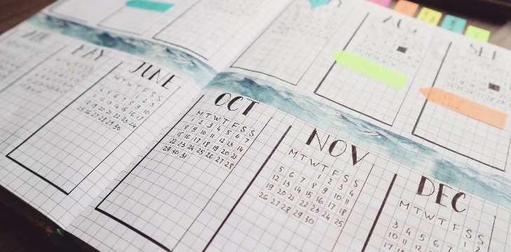 Bullet journal: future log