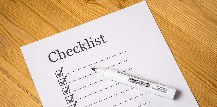 Checklist Festa in Giardino