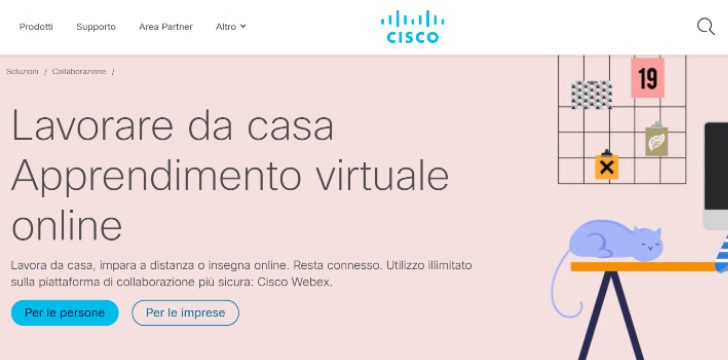 Il sito web di cisco webex sito cisco webex