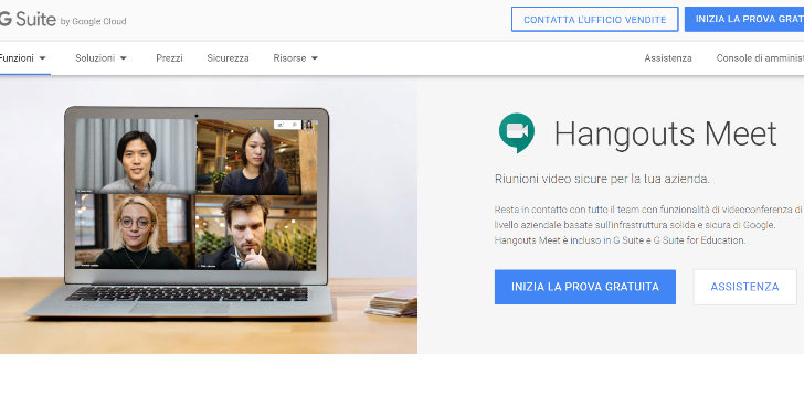 Goolgle hangouts sito web google hangouts meet