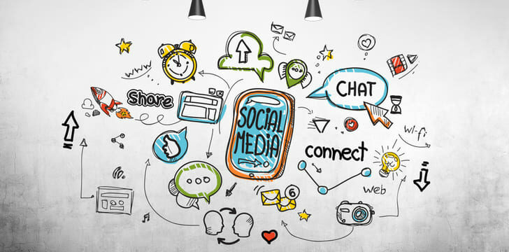 social media organizzare eventi