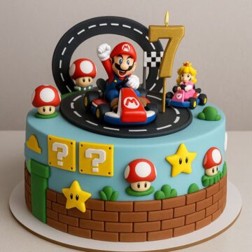 Torta compleanno super mario