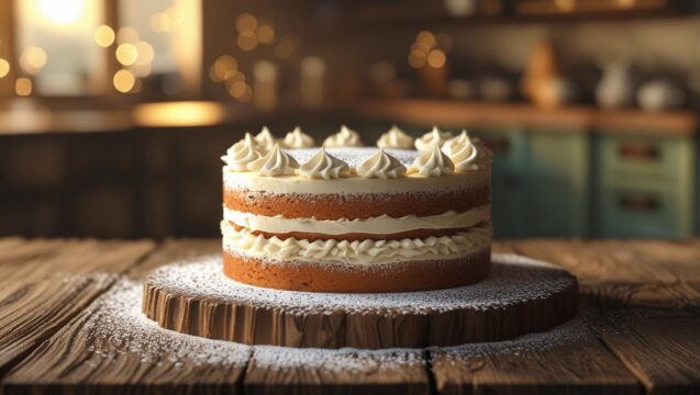 Torta alla vaniglia per compleanno